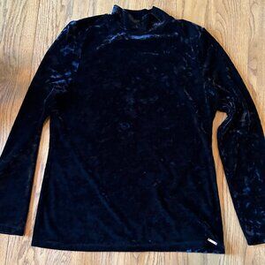 Ivanka Trump Black Crushed Velvet Top